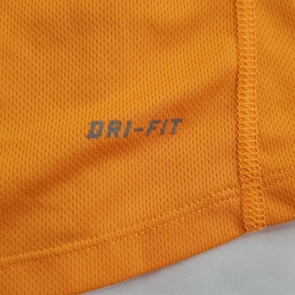M NIKE DRI-FIT ORANGE SHORT SLEEVE TECH  LIGHTWEIGHT RUNNING TOP SHIRT MEDIUM - Picture 8 of 11